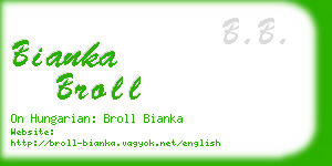 bianka broll business card